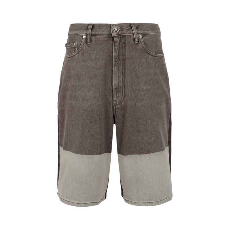 Off White Mix Color Denim Shorts 'brown'