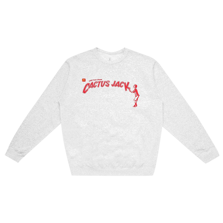 Cactus Jack By Travis Scott X Mcdonald's Spelling Crewneck Ii 'ash Heather'