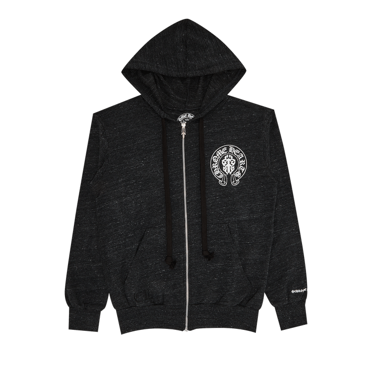 Chrome Hearts American Flag Cemetery Cross Zip Hoodie 'black/white'
