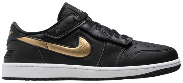 Air Jordan 1 Low Flyease 'black Metallic Gold'