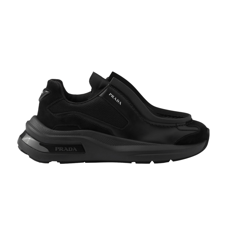 Prada Systeme Brushed Leather Sneaker 'black'