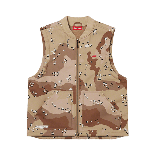 Supreme X Windstopper Work Vest 'chocolate Chip Camo'