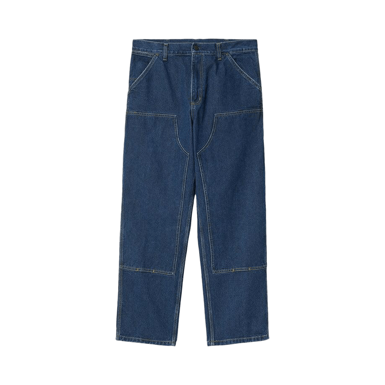 Carhartt Wip Double Knee Pant 'blue (stone Washed)'