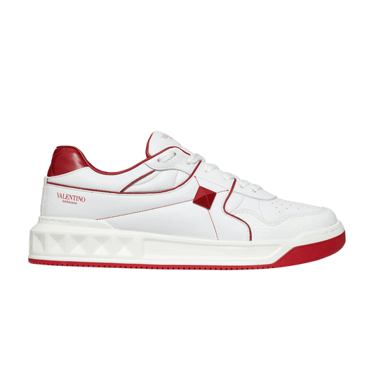 Valentino One Stud Low 'white Red'