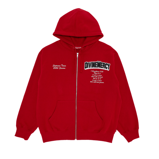 Supreme Salvation Zip Up Hooded Sweatshirt 'red'
