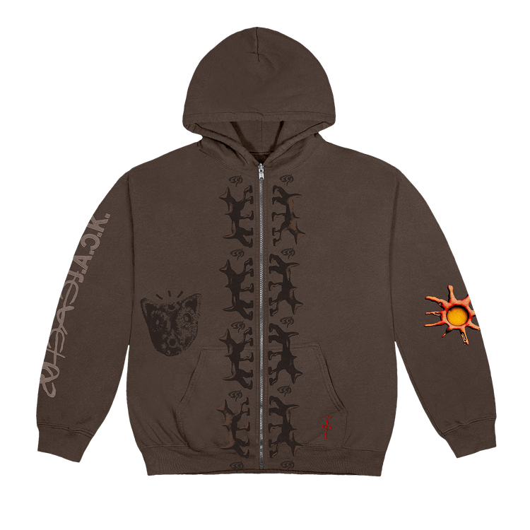 Cactus Jack By Travis Scott Reverse Dog Zip Up Hoodie 'brown'