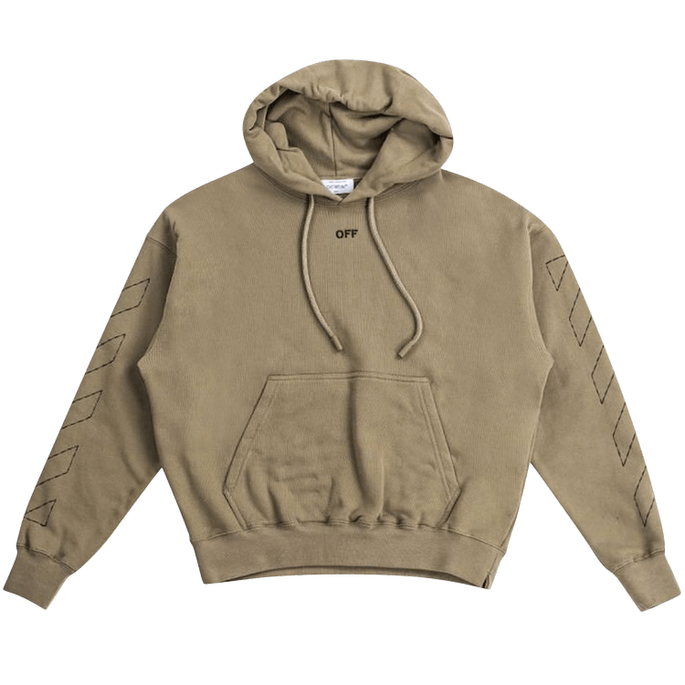 Off White Off Stitch Skate Hoodie 'beige/black'