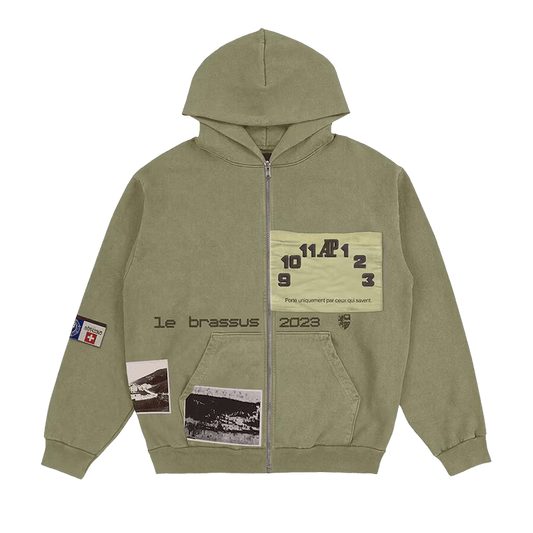 Cactus Jack By Travis Scott X Audemars Piguet Le Brassus Zip Up Hoodie 'khaki Brown'