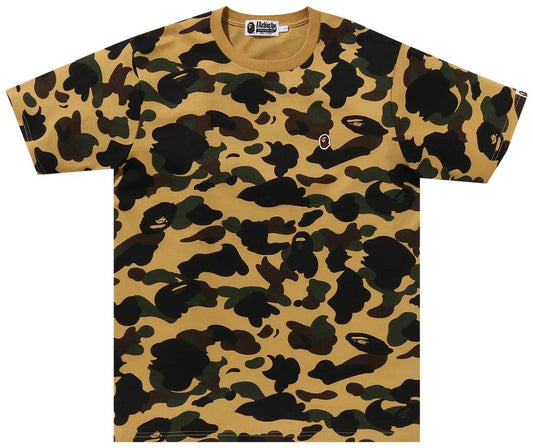 Bape 1st Camo One Point Tee 'yellow'