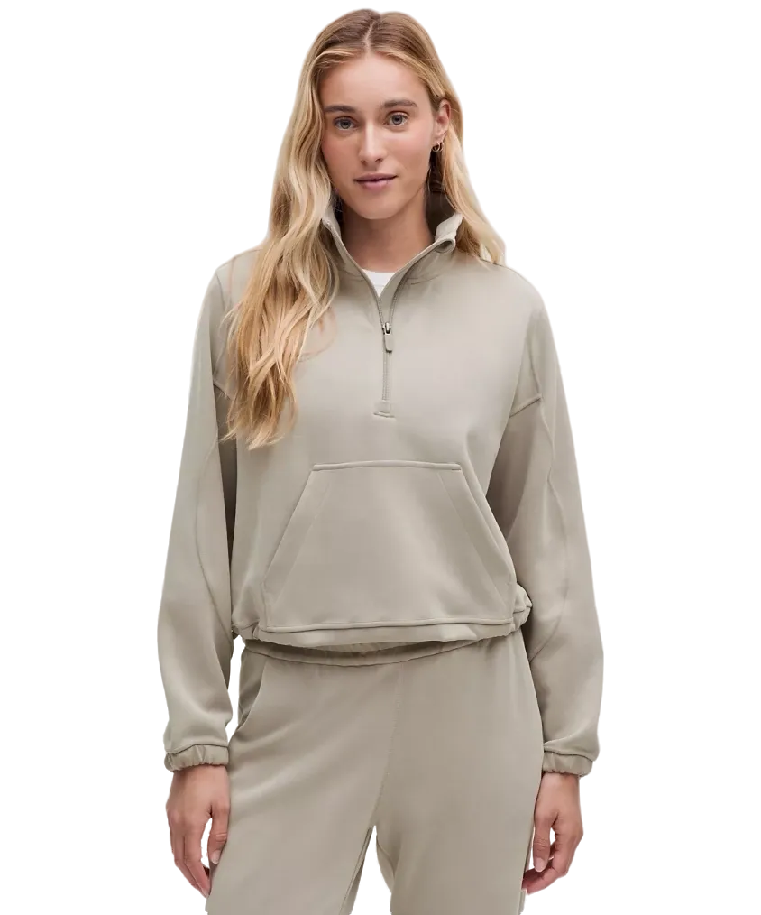 Lululemon Brushed Softstreme Half Zip Riverstone