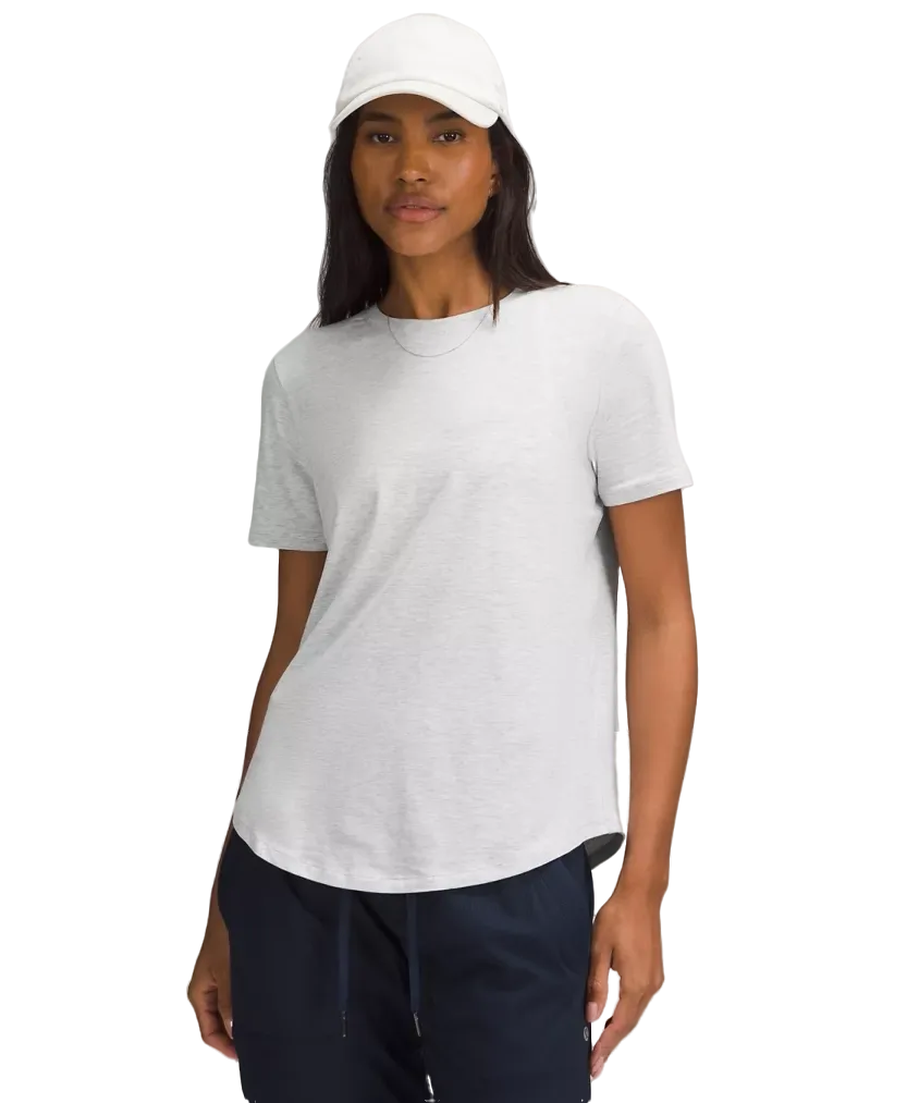 Lululemon Love Curved Hem Crewneck T Shirt Heathered Core Ultra Light Grey