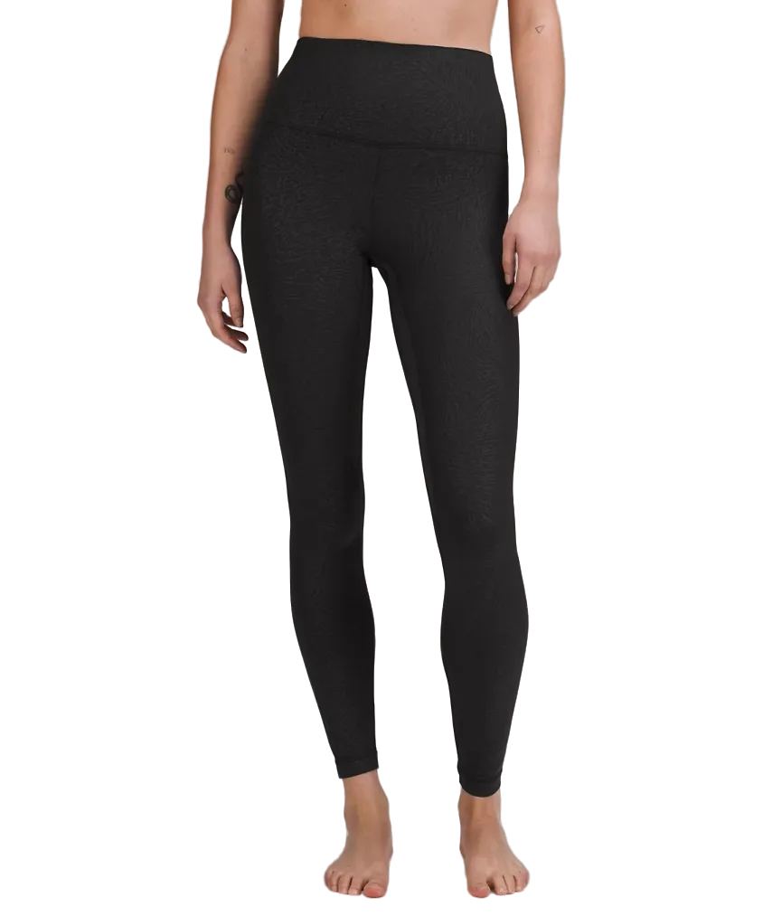 Lululemon Align High Rise Pant 28" Ripple Emboss Black