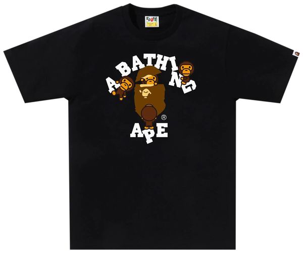 Bape College Milo Tee 'black'