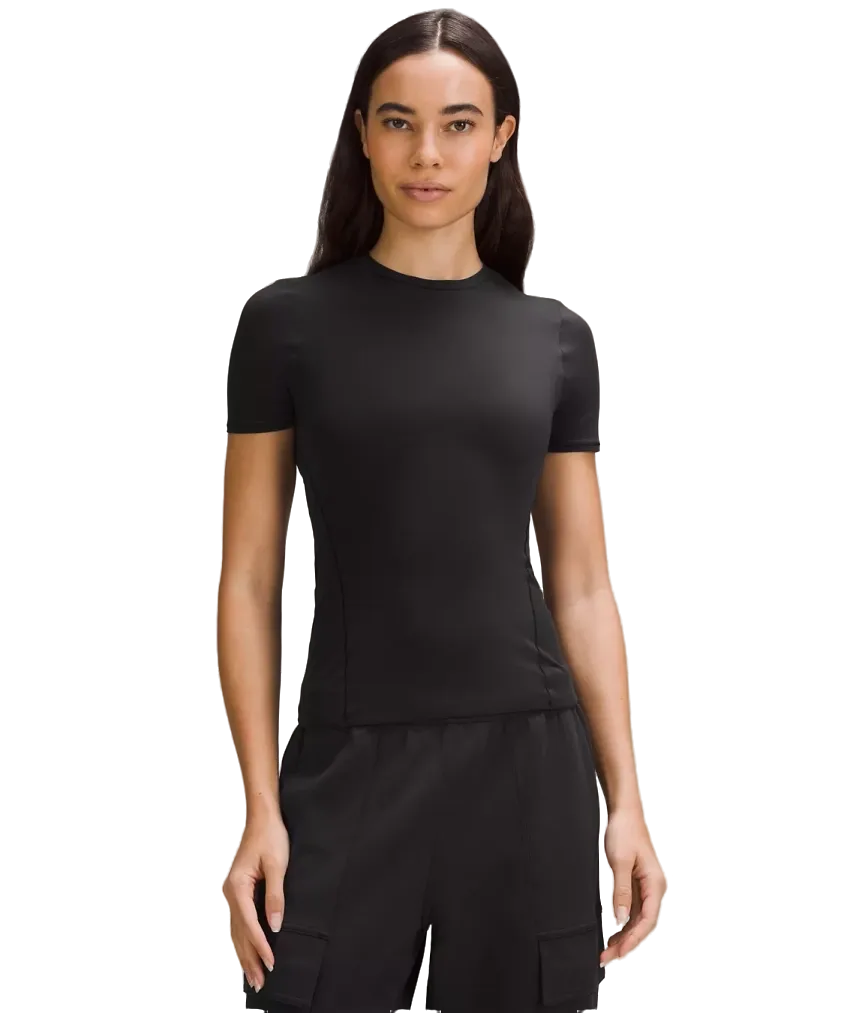 Lululemon Wundermost Ultra Soft Nulu Hip Length Crewneck Shirt Black