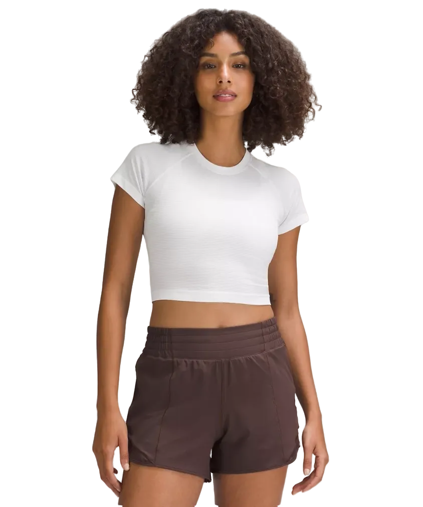 Lululemon Swiftly Tech Cropped Short Sleeve Shirt 2.0 White