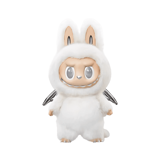 Pop Mart The Monsters Labubu Zimomo Angel In Clouds Figure + Tote Bag