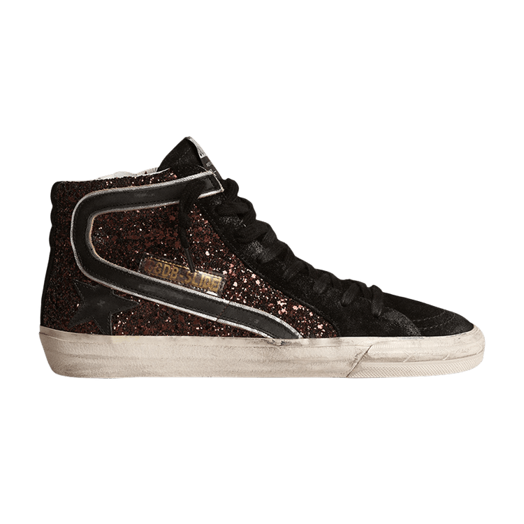 Golden Goose Wmns Slide Sneaker 'coffee Brown Glitter'