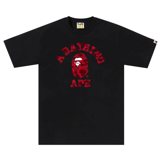 Bape Color Camo College Tee Black / Red (ss23)