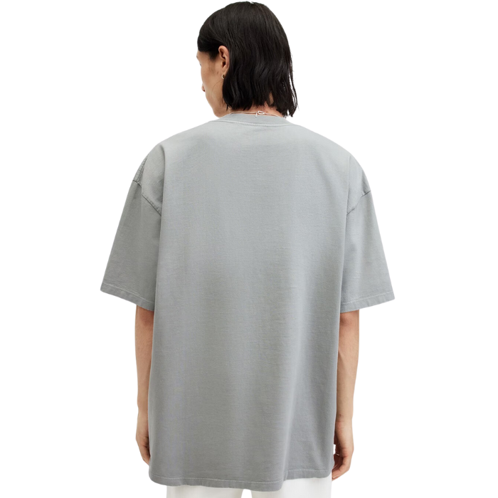 Allsaints Laser Cotton Oversized T Shirt 'skyline Grey'