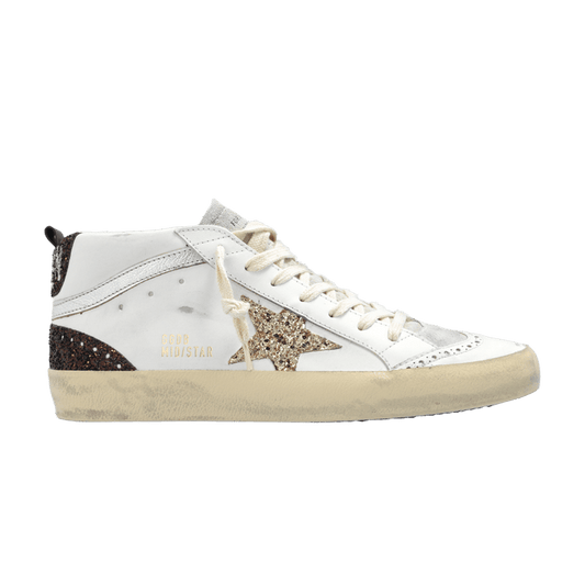 Golden Goose Wmns Mid Star 'white Ice Gold Brown'