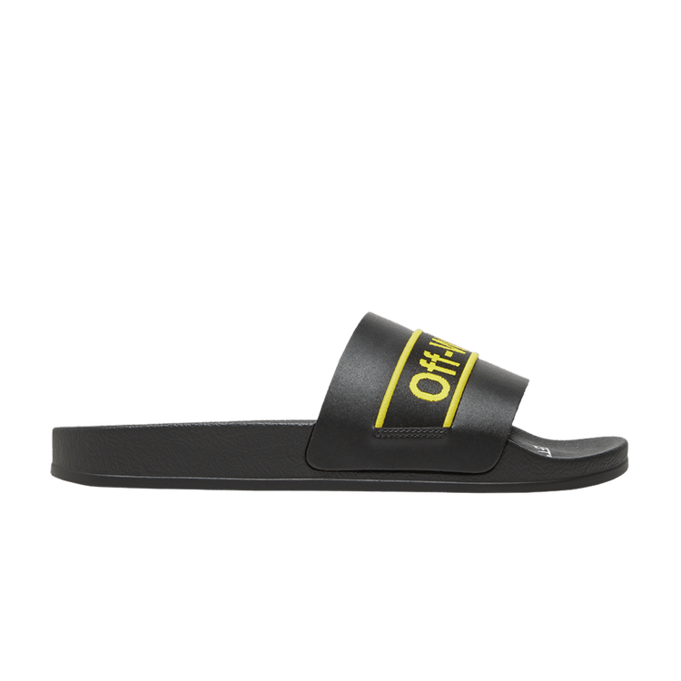 Off White Industrial Sliders Black Yelloww