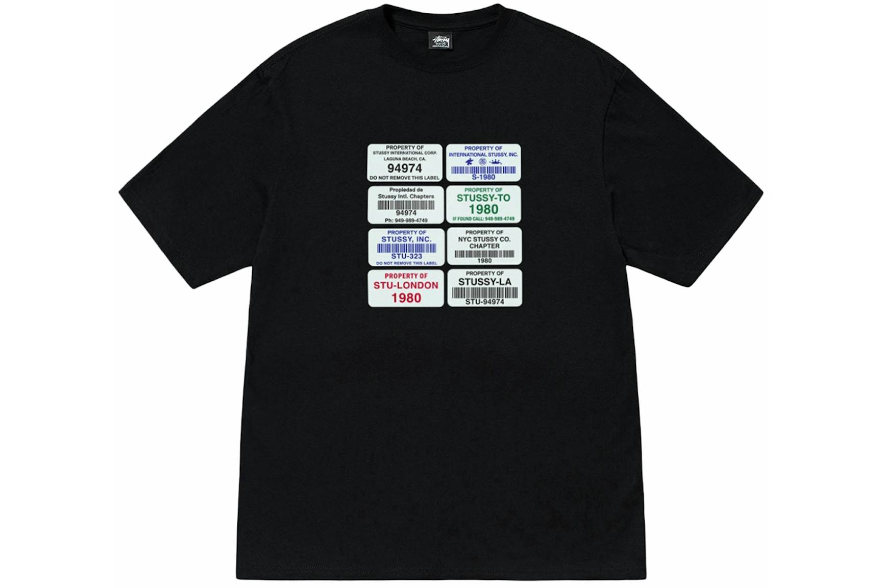 Stussy Codes Tee Black