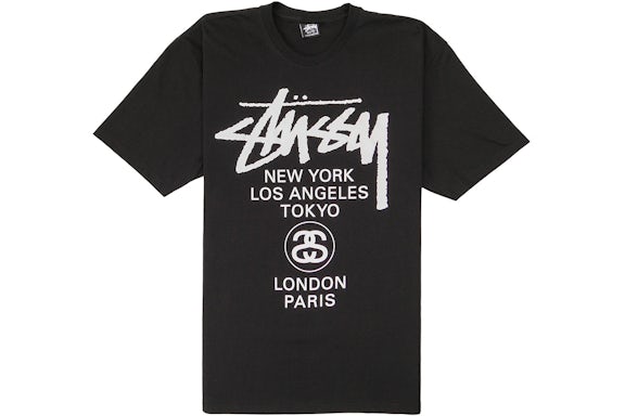 Stussy World Tour T Shirt Black