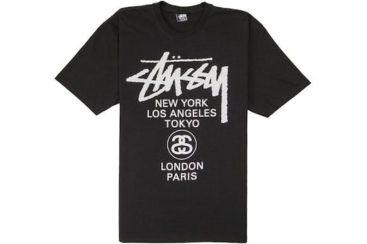Stussy World Tour T Shirt Black