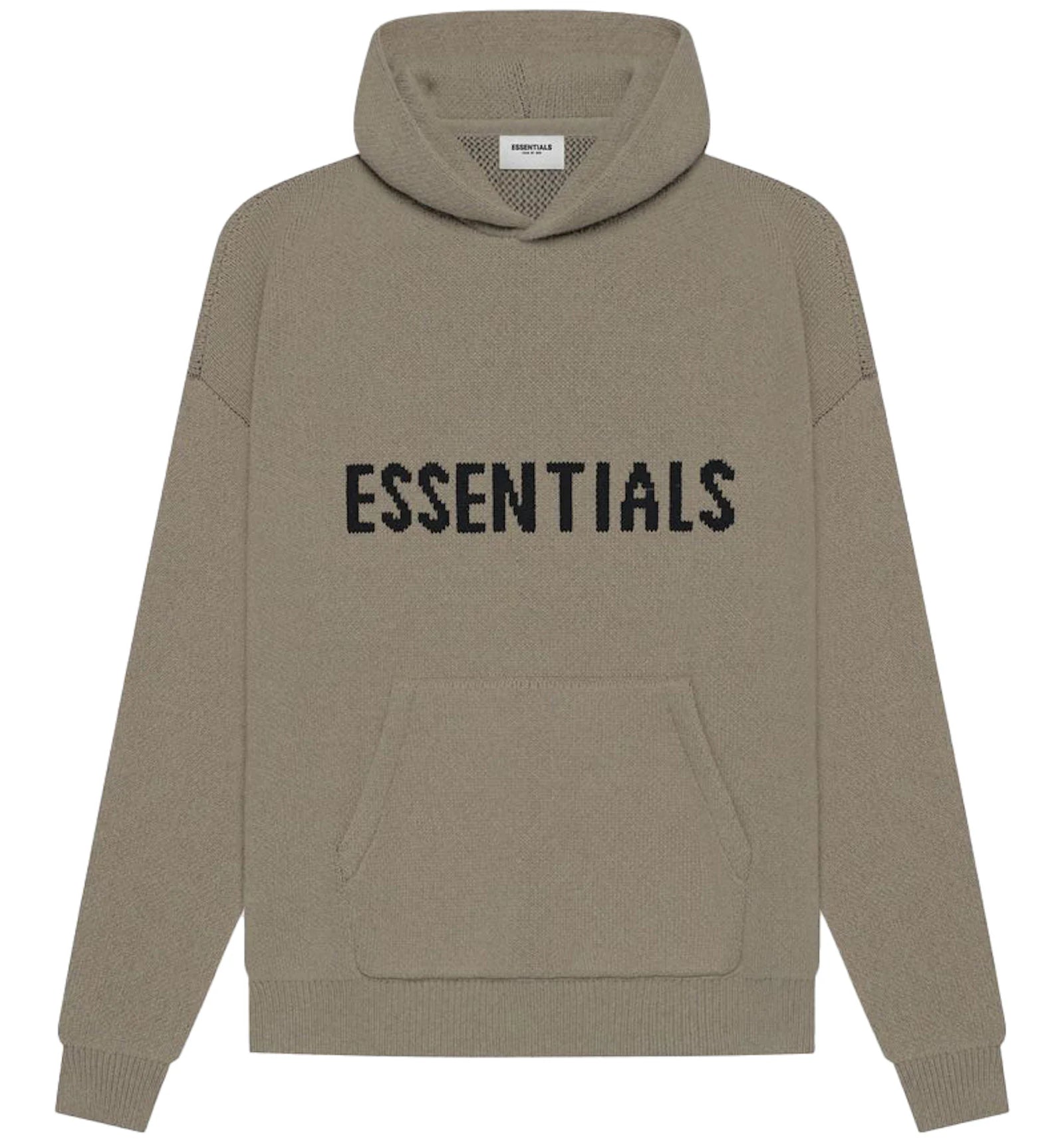 Fear Of God Essentials Knit Pullover Hoodie (ss21)taupe