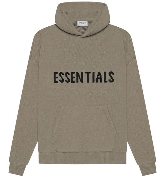 Fear Of God Essentials Knit Pullover Hoodie (ss21)taupe