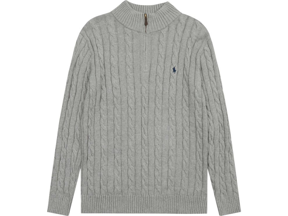 Polo Ralph Lauren Cable Knit Sweater Blue Grey