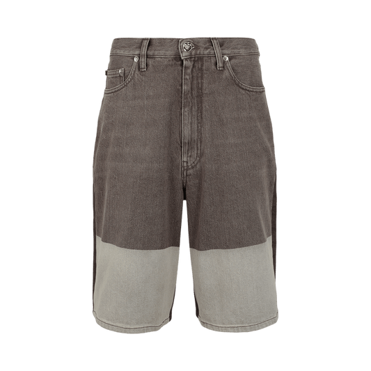 Off White Mix Color Denim Shorts 'brown'