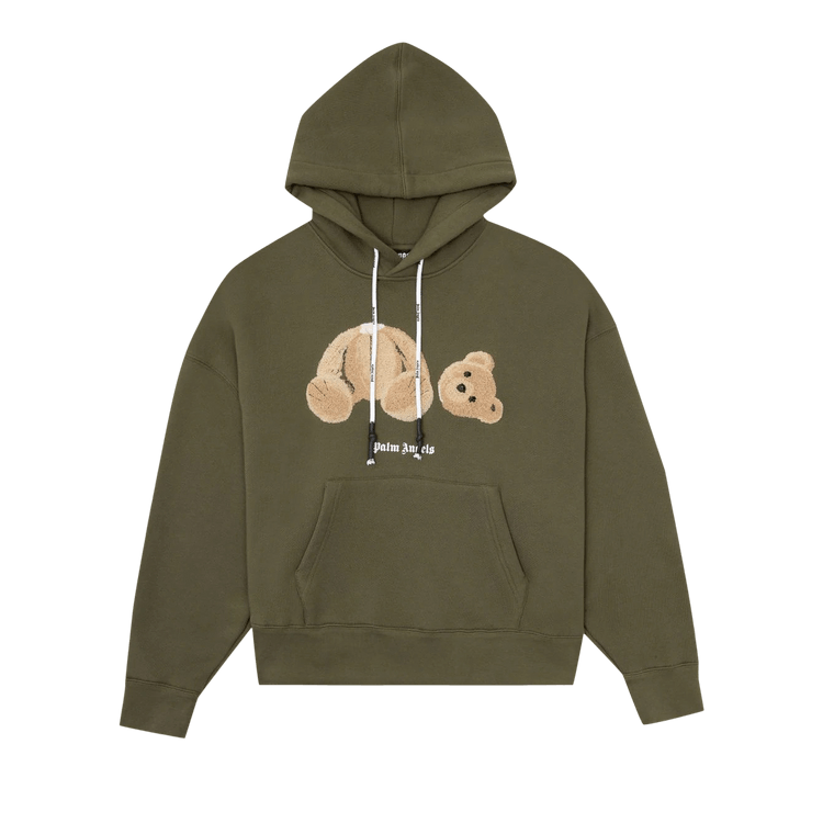 Palm Angels Bear Hoodie 'military Brown'