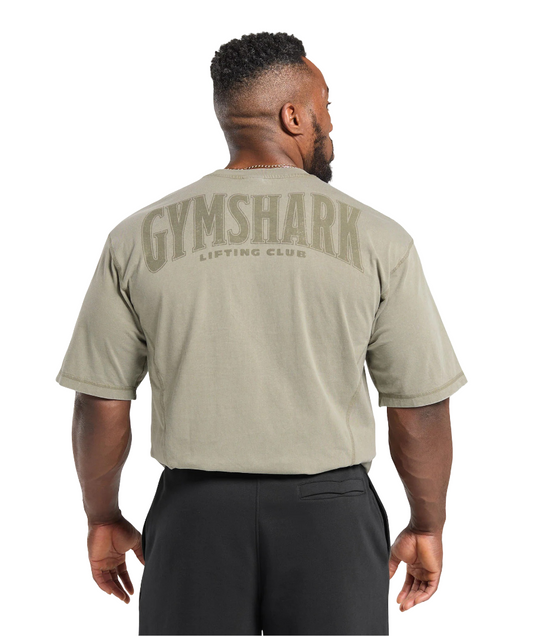 Gymshark Heritage Washed T Shirt Utility Green