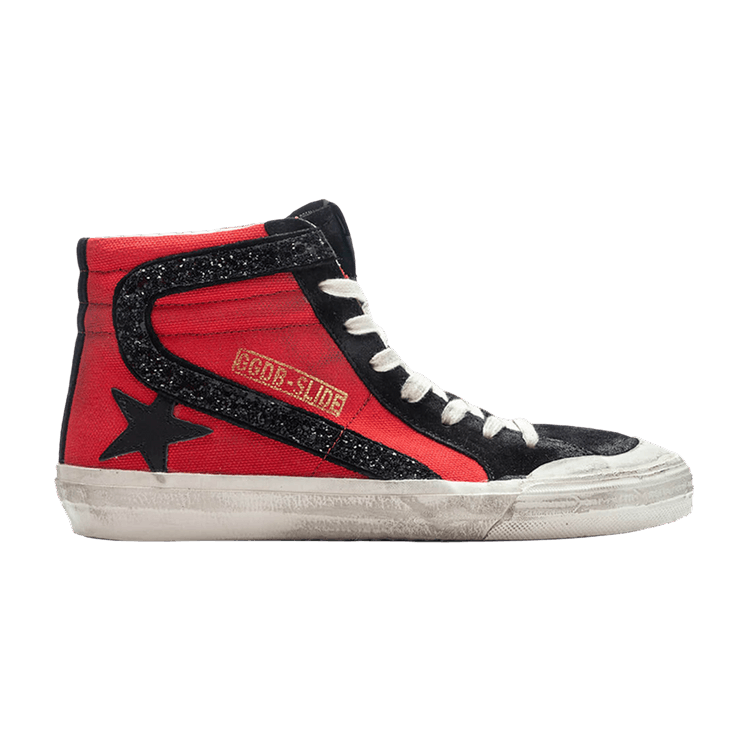 Golden Goose Wmns Slide Sneaker 'penstar Red Black'