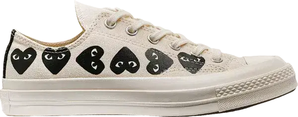 Converse X Play Comme Des Garçons Chuck 70 Multi Heart 'beige'