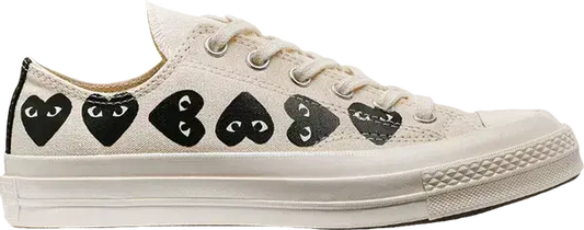 Converse X Play Comme Des Garçons Chuck 70 Multi Heart 'beige'