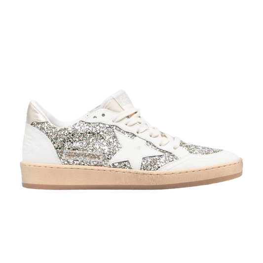 Golden Goose Wmns Ball Star Sneakers 'platinum White Glitter'