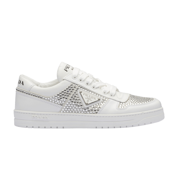 Prada Wmns Leather Sneaker 'crystals White'
