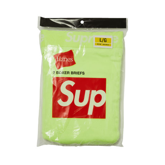 Supreme X Hanes Boxer Briefs (2 Pack) 'fluorescent Yellow'