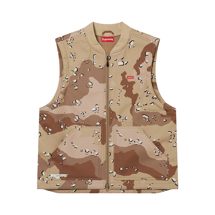 Supreme X Windstopper Work Vest 'chocolate Chip Camo'