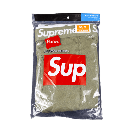Supreme X Hanes Boxer Briefs (2 Pack) 'olive'