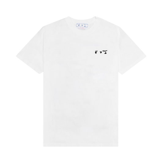 Off White Logo Slim Short Sleeve Tee 'white/black'
