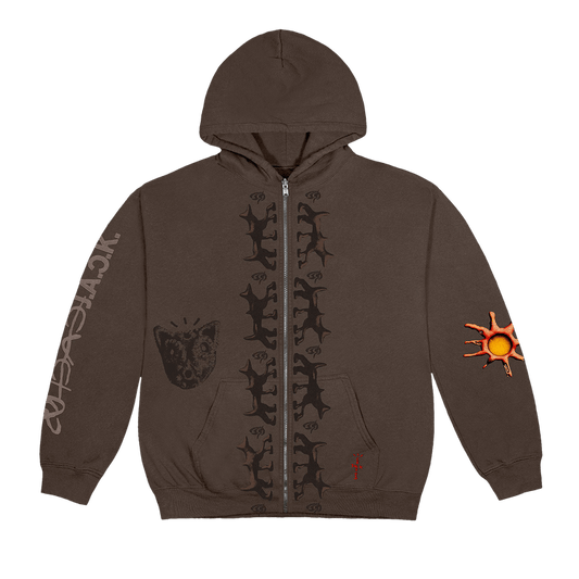 Cactus Jack By Travis Scott Reverse Dog Zip Up Hoodie 'brown'