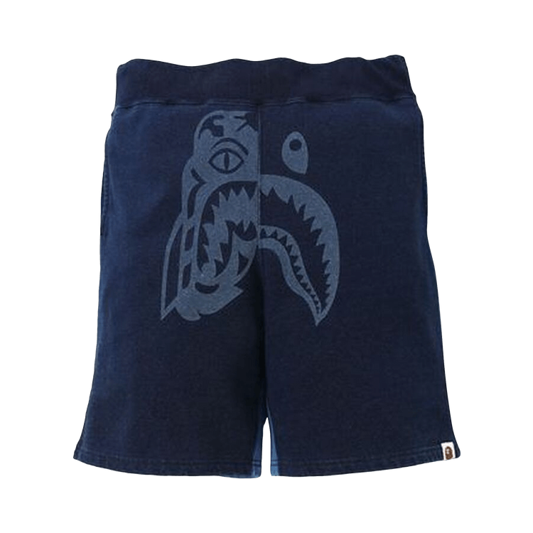 Bape Tiger Shark Sweat Shorts 'indigo'