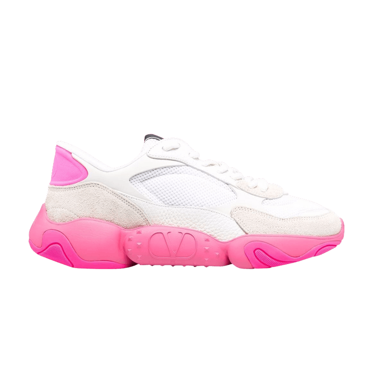 Valentino Bubbleback Sneaker 'white Fuchsia'