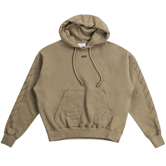 Off White Off Stitch Skate Hoodie 'beige/black'