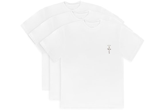 Travis Scott Cj T Shirt (3 Pack) White