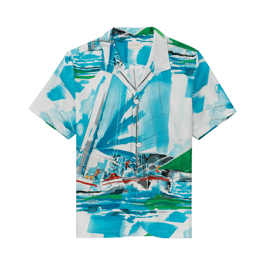 Aimé Leon Dore Silk Cabana Shirt 'regatta'
