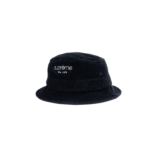 Supreme Wide Wale Corduroy Crusher Hat 'black'